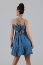 VESTIDO CORTO LAZO ESPALDA
