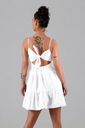VESTIDO CORTO LAZO ESPALDA